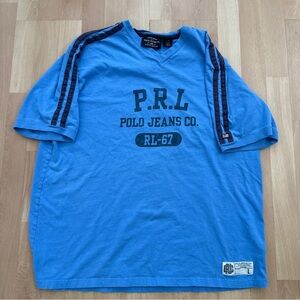 Vintage Polo by Ralph Lauren Blue Tee Shirt Mens Size Large